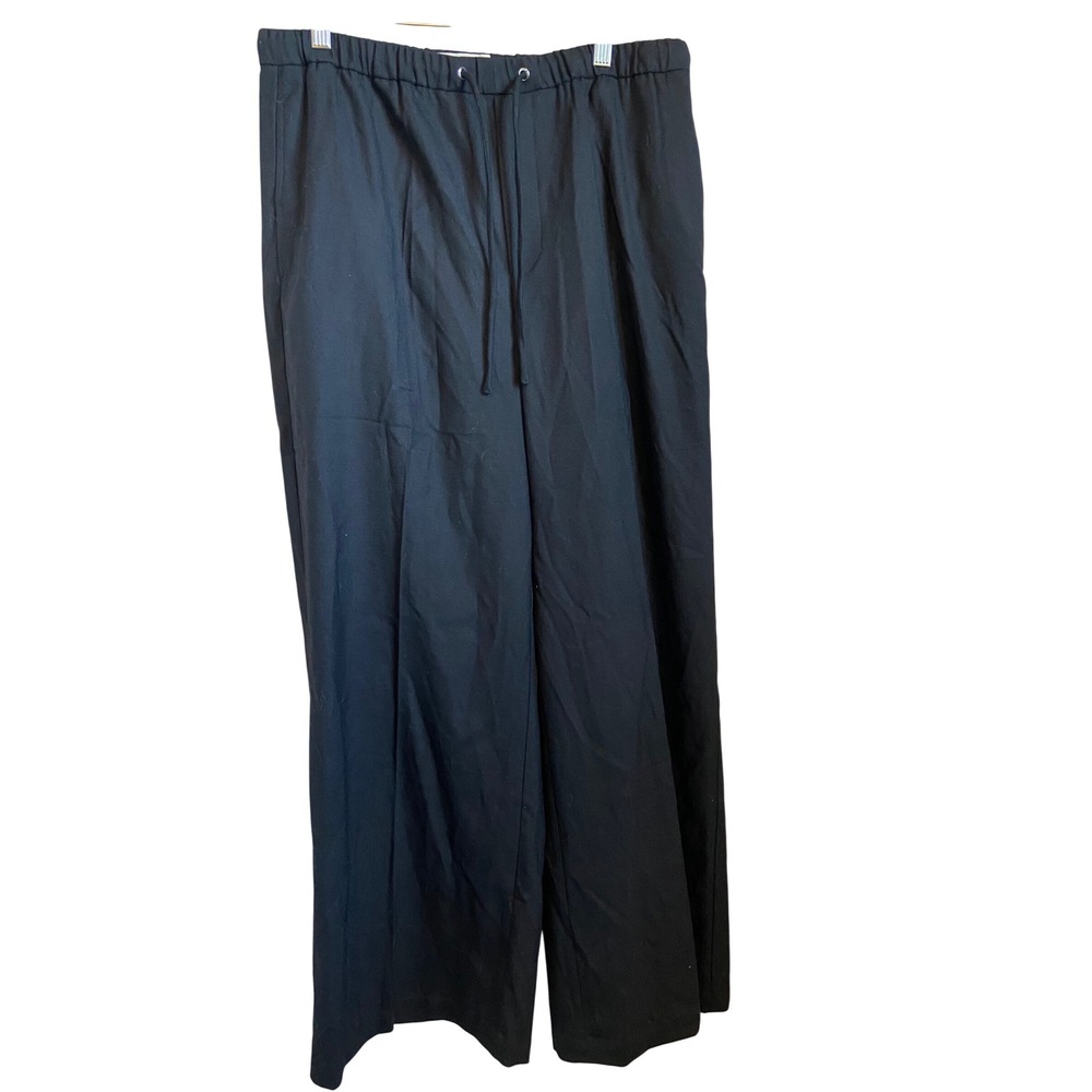 Everlane Easy‎ Pant Black Wide Leg Wool Blend Size 10